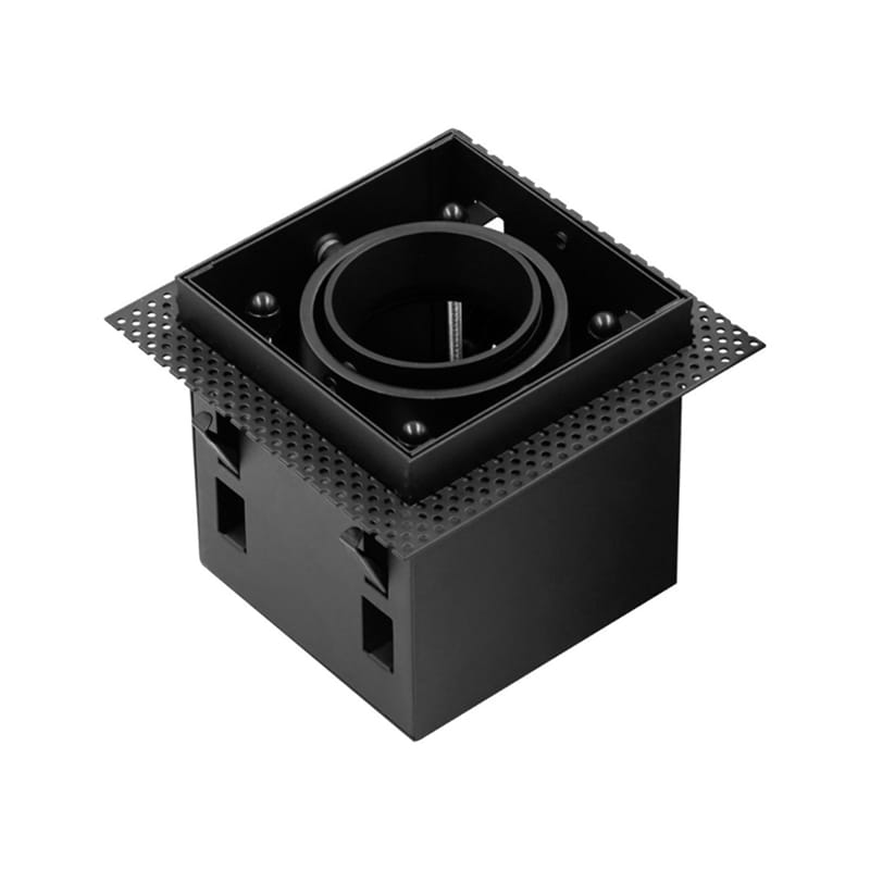 Inbouwspot kantelbaar vierkant Recessed/trimless 50mm zwart mat