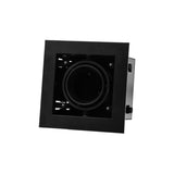 Inbouwspot kantelbaar vierkant Recessed/trimless 50mm zwart mat
