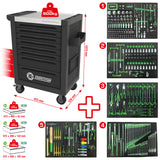 KS Tools Competition gereedschapswagen met 8 laden en 341-dlg Premium gereedschap gevuld